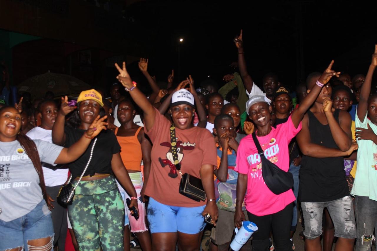 People celebrating at LIBFEST